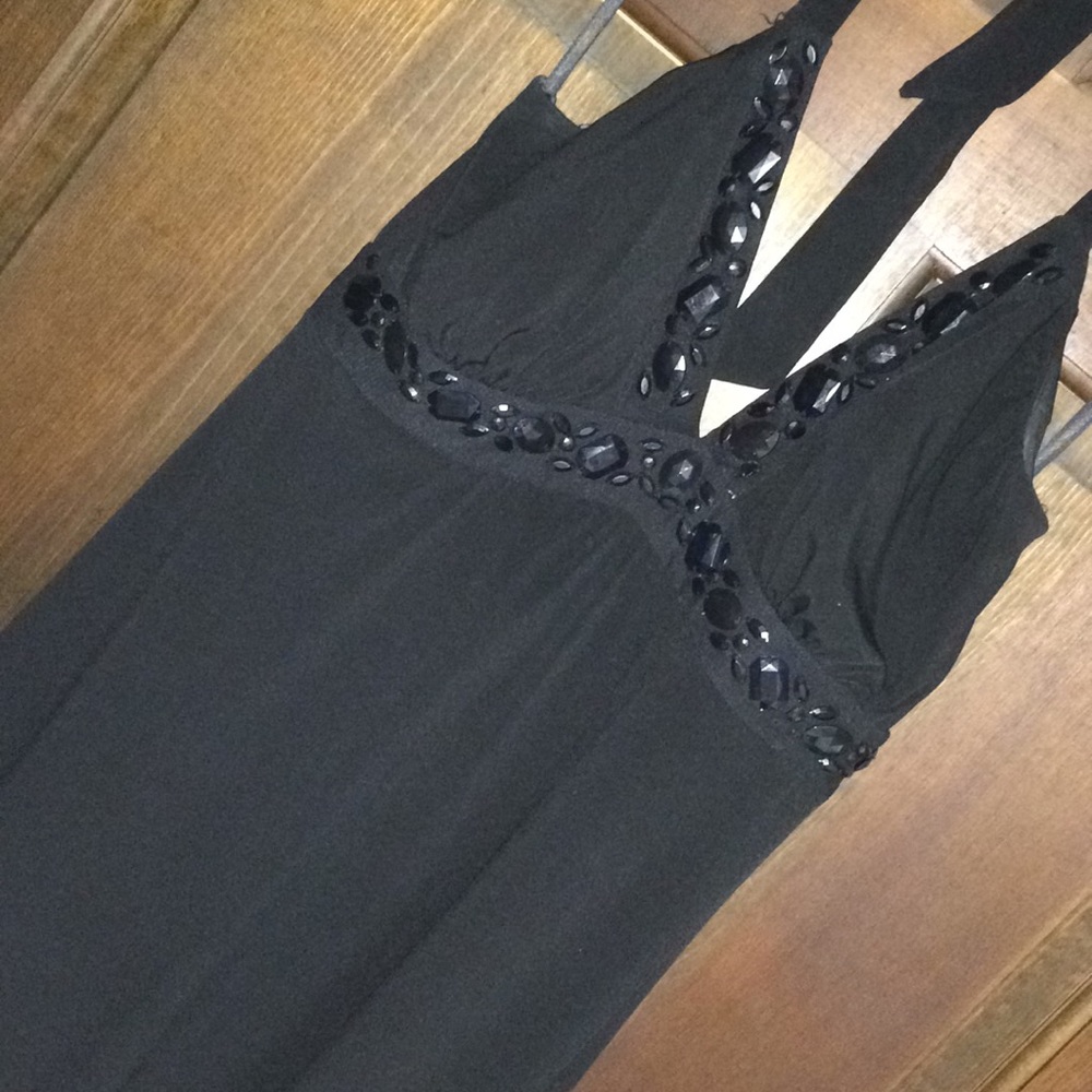 I.N studio black jeweled dress, wore for new year